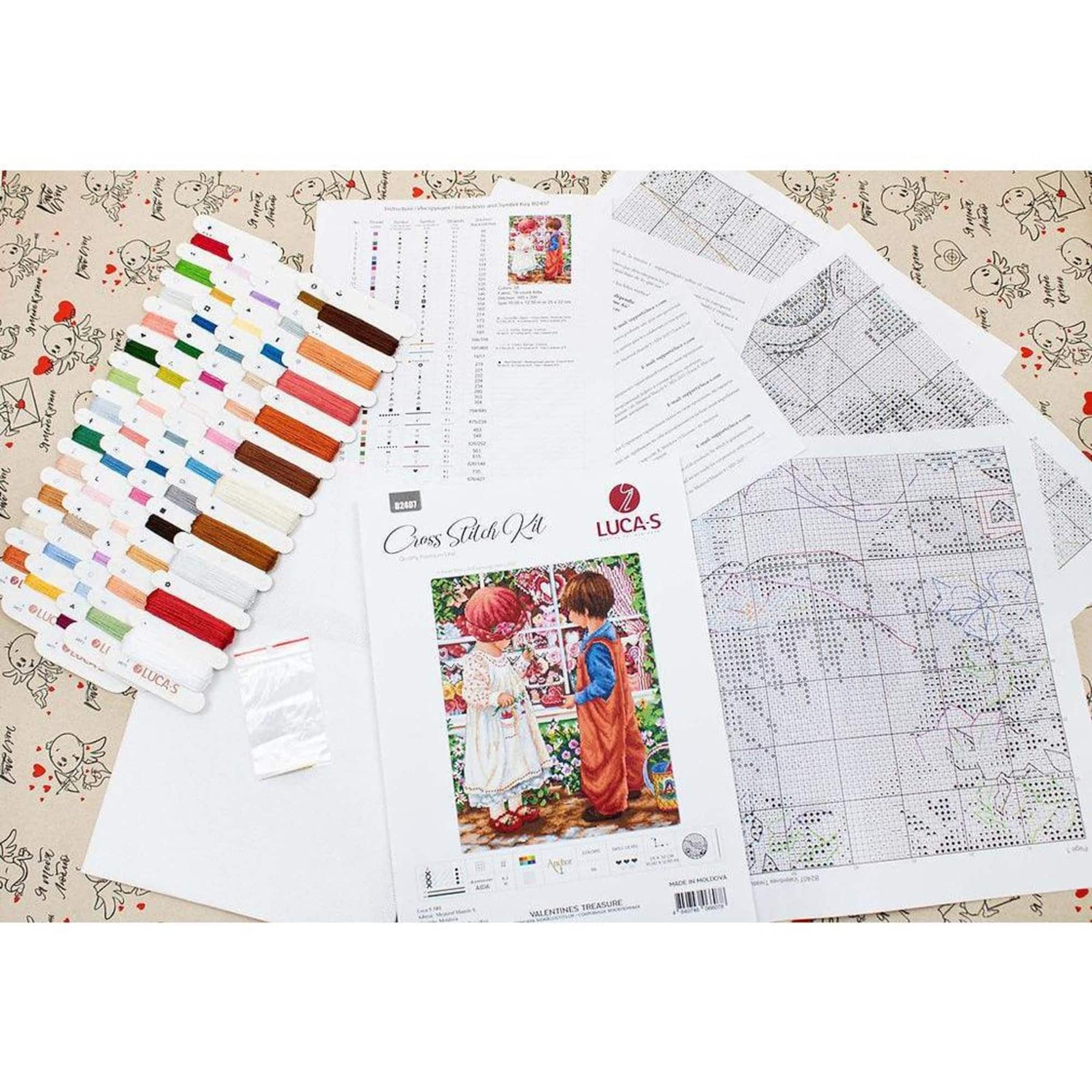 Luca-S Valentines Treasure Counted Cross Stitch Kit Counted Cross Stitch Kit